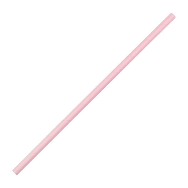 Fiesta Compostable Pink Paper Straw - 210mm 6mm (Pack 250) FB139 - Whisk Hospitality - FB139