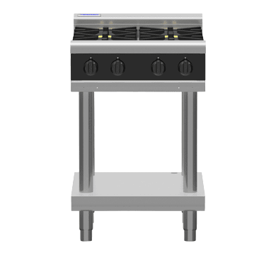Waldorf Bold Rnlb8406G Ls 600Mm Gas Cooktop Low Back Version Leg Stand - Whisk Hospitality - RNLB8406G-LS