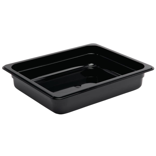 Vogue Black Polycarbonate - GN 1/2 65mm U458 - Whisk Hospitality - U458