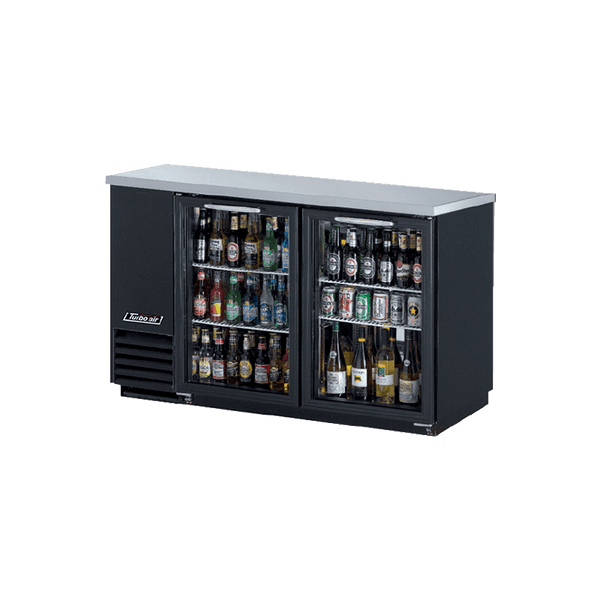 Turbo Air 2 Glass Door Back Bar Fridge Black 1494mm TBB-2SGD - Whisk Hospitality - TBB-2SGD