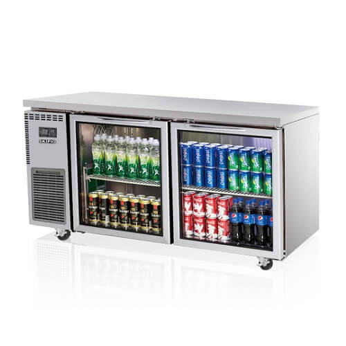 Skipio SGR15 - 2 Double Door Undercounter Display Fridge 420 Ltr - Whisk Hospitality - SGR15-2