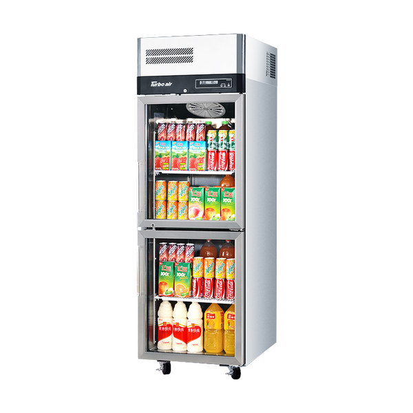 Turbo Air 2 Half Glass Door Upright Display Fridge 572L KR25-2G-N - Whisk Hospitality - KR25-2G-N