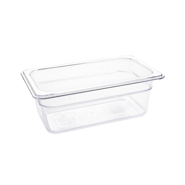 Vogue Clear Polycarbonate - GN 1/4 100mm U237 - Whisk Hospitality - U237