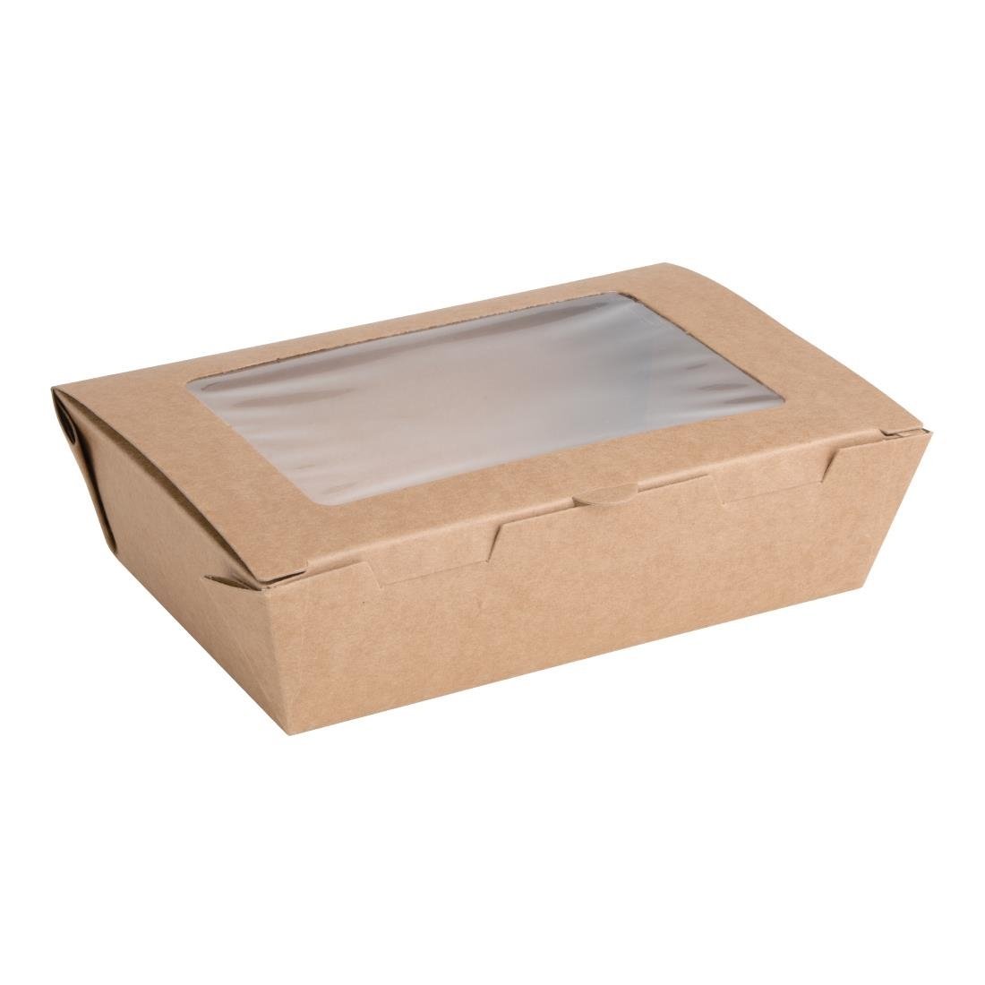 Fiesta Compostable Salad Box with PLA Window - 700ml (Pack 200) FB676 - Whisk Hospitality - FB676