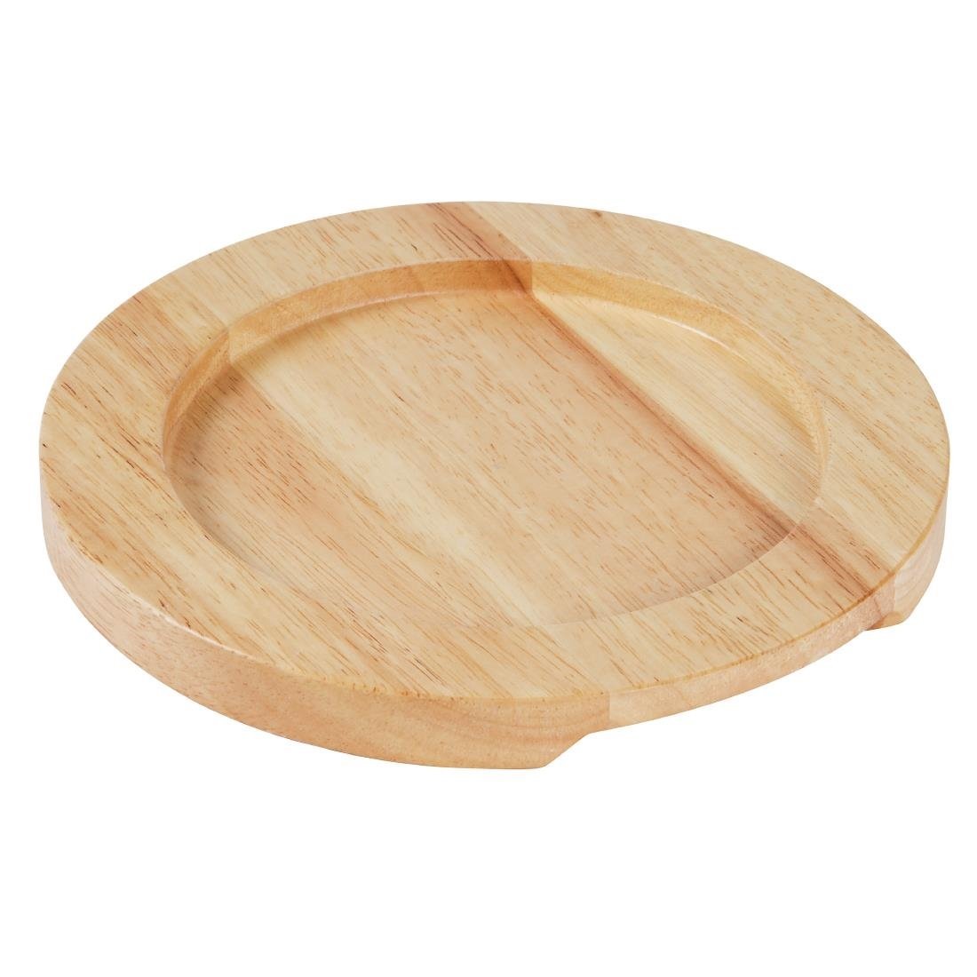 Olympia Light Wooden Base for GJ554 Cast Iron Round Eared Dish GJ555 - Whisk Hospitality - GJ555