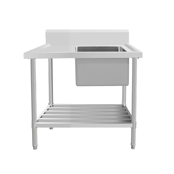 Work Bench - Single Sink with Pipe Undershelf - Right sink / 700 / ASS-1870R - Whisk Hospitality - 622310