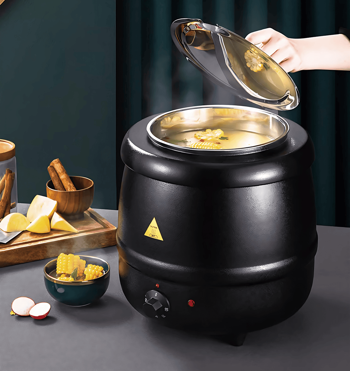 Electric Soup Kettle - Black - 13L - Whisk Hospitality - 69067
