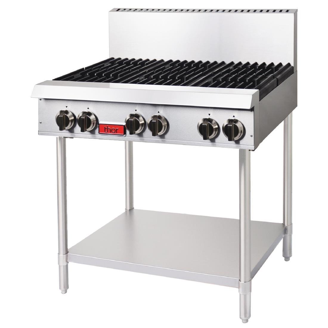 Thor 36" Gas Hob 6 Open Burners Safety Valve w/Flame Failure Protect TR - HP636F GE757 - N - Whisk Hospitality - GE757-N