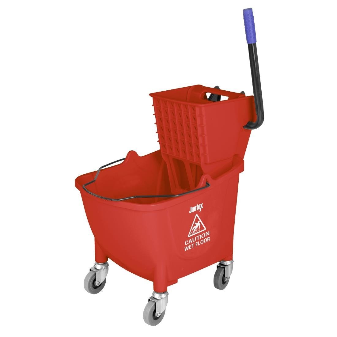 Jantex Mop Bucket with Foot Pedal Release Red - 25ltr FW868 - Whisk Hospitality - FW868