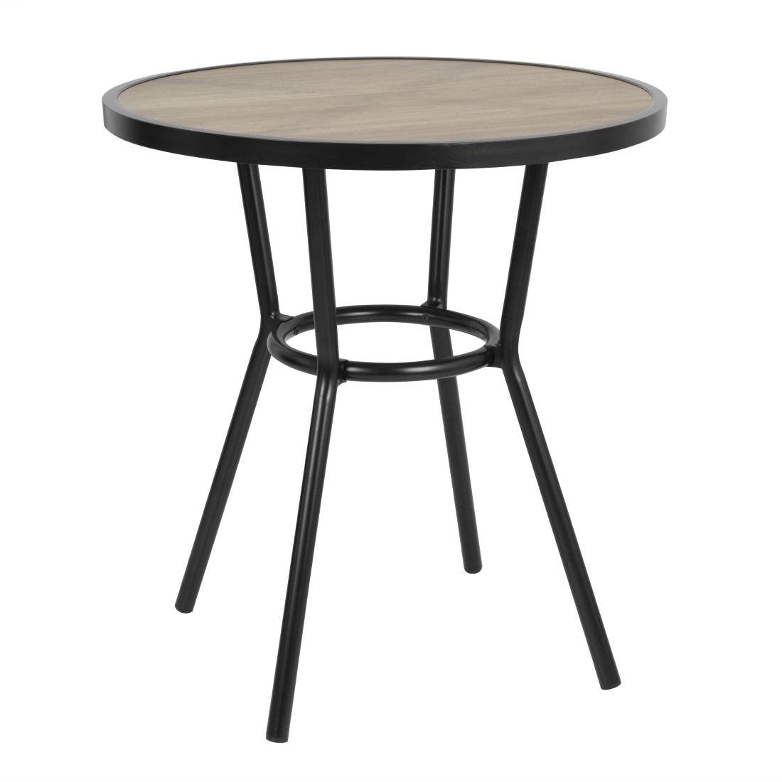 Bolero Marston Round Outdoor Table Black - 700mm DX986 - Whisk Hospitality - DX986