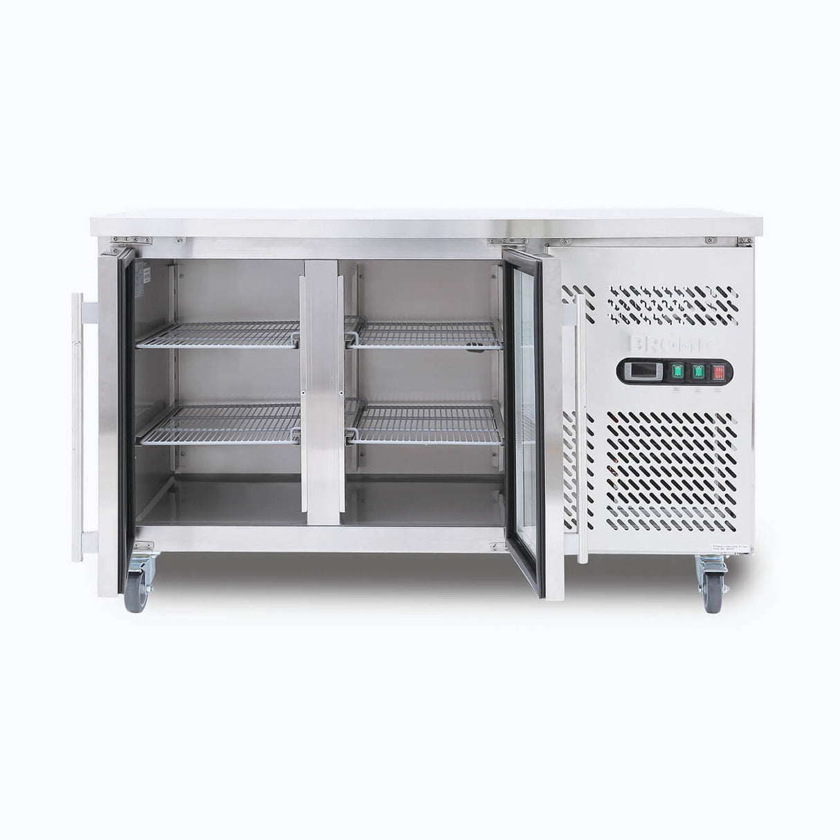Bromic Under Bench Display Fridge - 282L - 2 Doors - Glass - Whisk Hospitality - UBC1360GD-NR