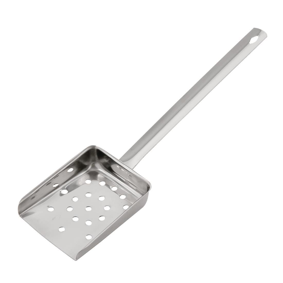 Vogue Chip Scoop Flat Handle St/St - 290mm 11 1/2" J611 - Whisk Hospitality - J611