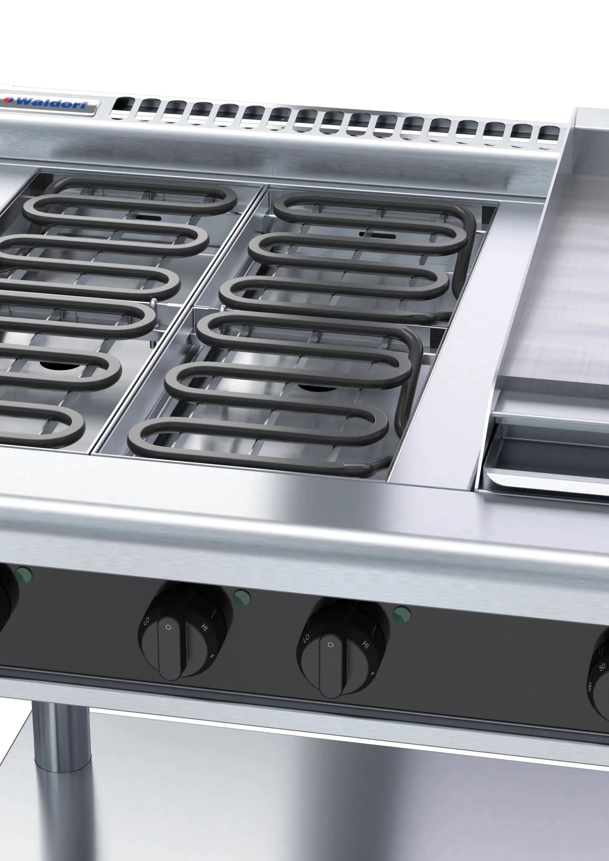 Waldorf Bold Rnlb8603E Ls 900Mm Electric Cooktop Low Back Version Leg Stand - Whisk Hospitality - RNLB8603E-LS