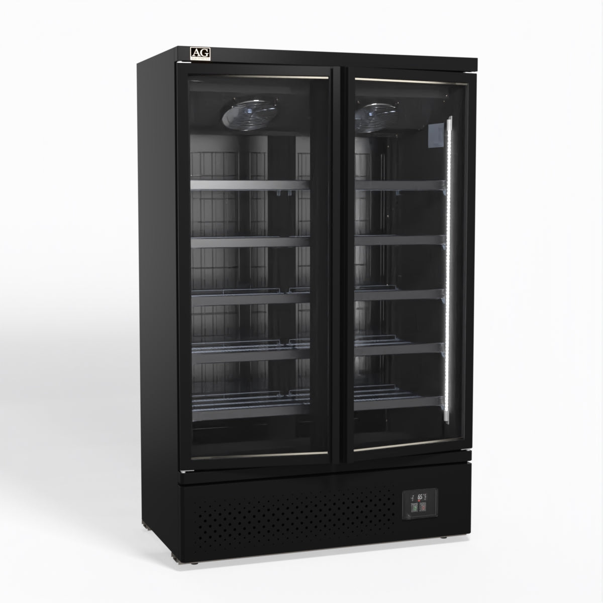 AG Supermarket Two Glass Doors Upright Display Fridge - 1000 Litre CSB1000 - Whisk Hospitality - CSB1000