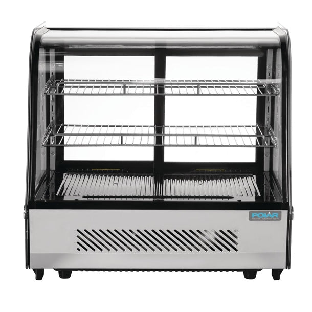 Polar G - Series Energy Efficient Countertop Food Display Fridge Black - 120Ltr GP292 - A - Whisk Hospitality - GP292-A