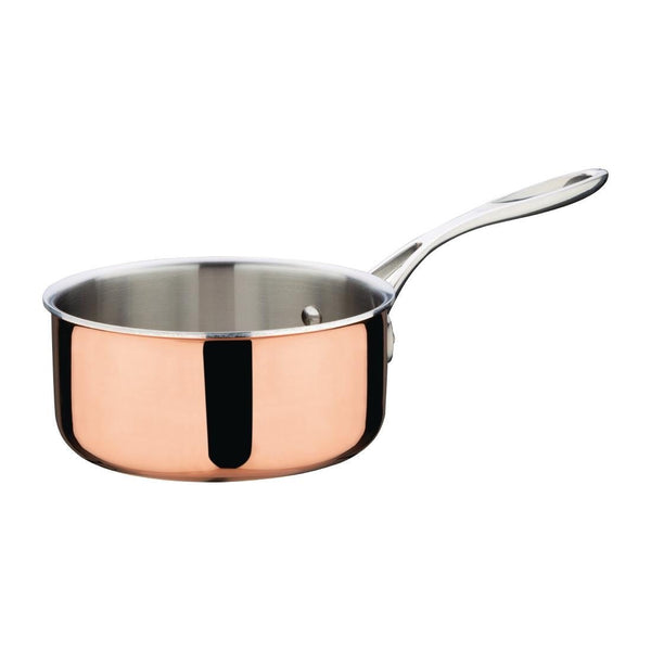 Vogue Induction Tri - Wall Copper Saucepan - 160mm 6" CT998 - Whisk Hospitality - CT998