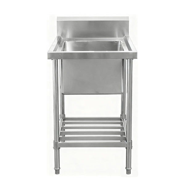 Work Bench - Single Sink with Pipe Undershelf - Center Sink / 600 / ASS-0660C - Whisk Hospitality - 622275
