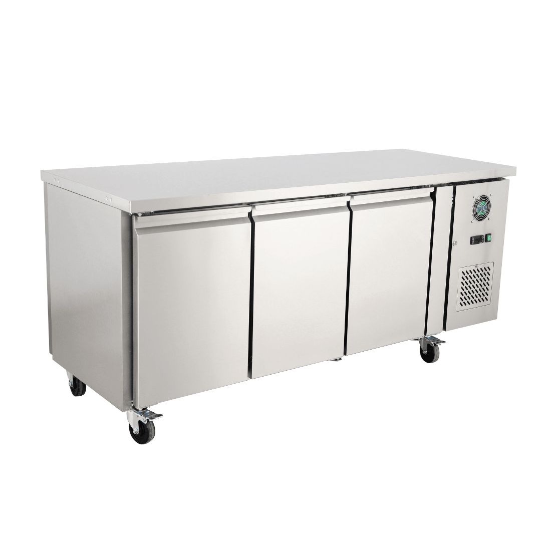 Thermaster 324L 2x3 Solid Door Pass-Through Ventilated GN 1/1 Pan Refrigerated GN Central Counter GN3100TNC - Whisk Hospitality - GN3100TNC
