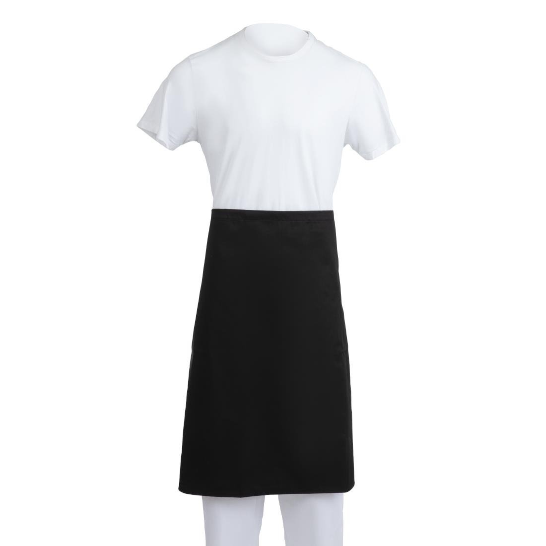 Whites Black Chef Aprons - 30x36'' A968 - Whisk Hospitality - A968