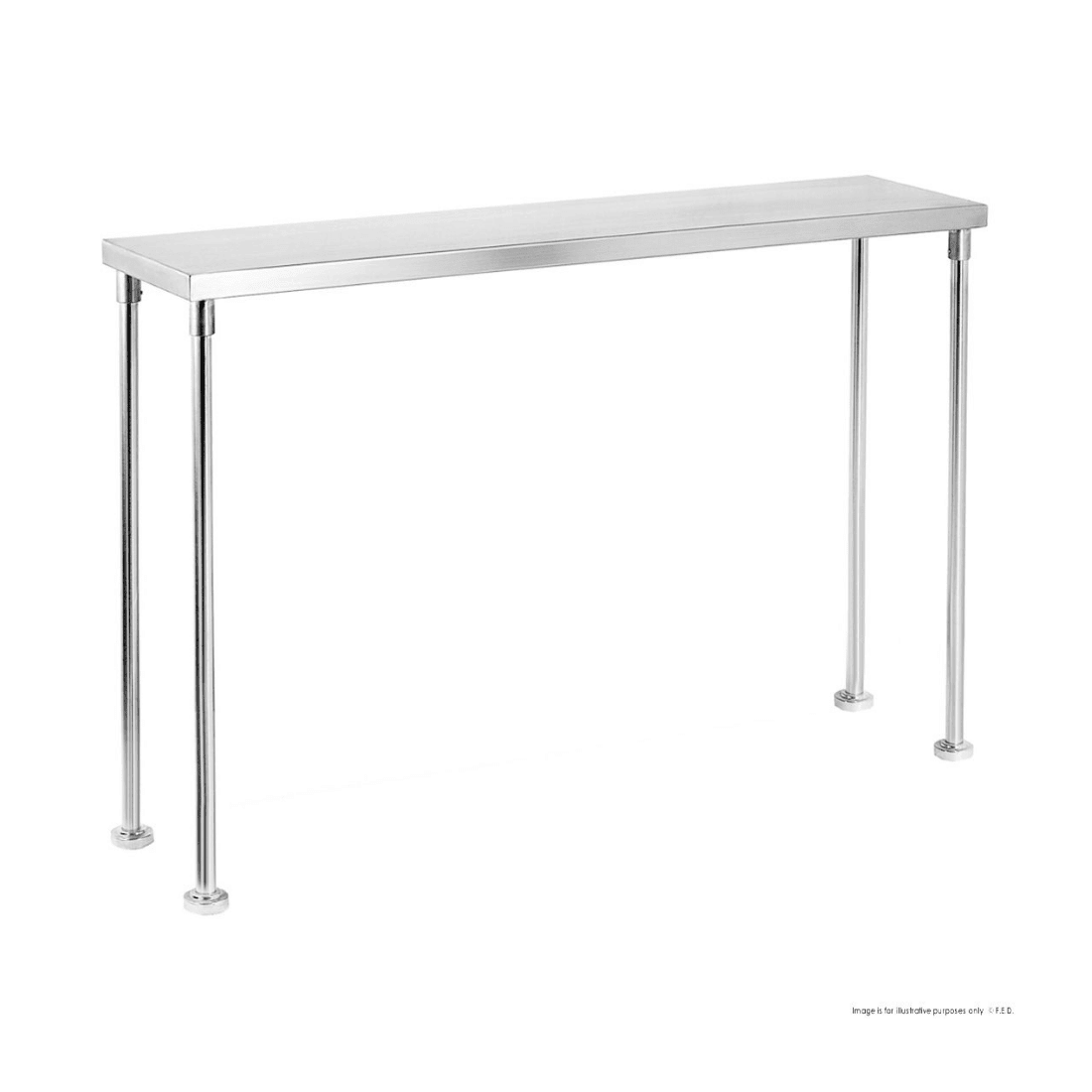 Single Tier 400mm Deep Workbench Overshelf 450mm High WBO1 - 1800 - 400 - Whisk Hospitality - WBO1-1800-400