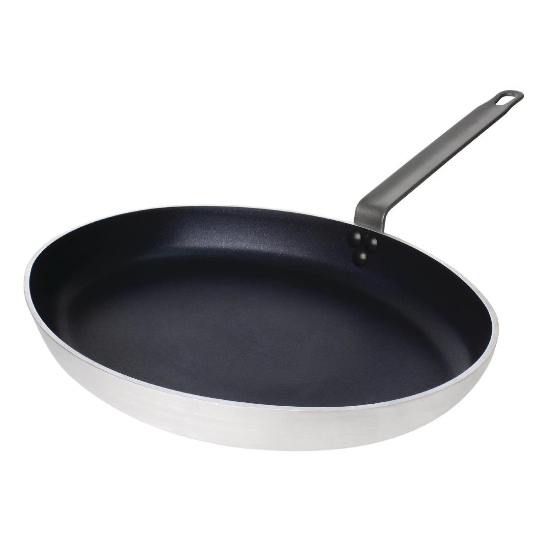 Vogue Oval Frypan Aluminium Non - stick Teflon Platinum Plus - 360mm HT988 - Whisk Hospitality - HT988