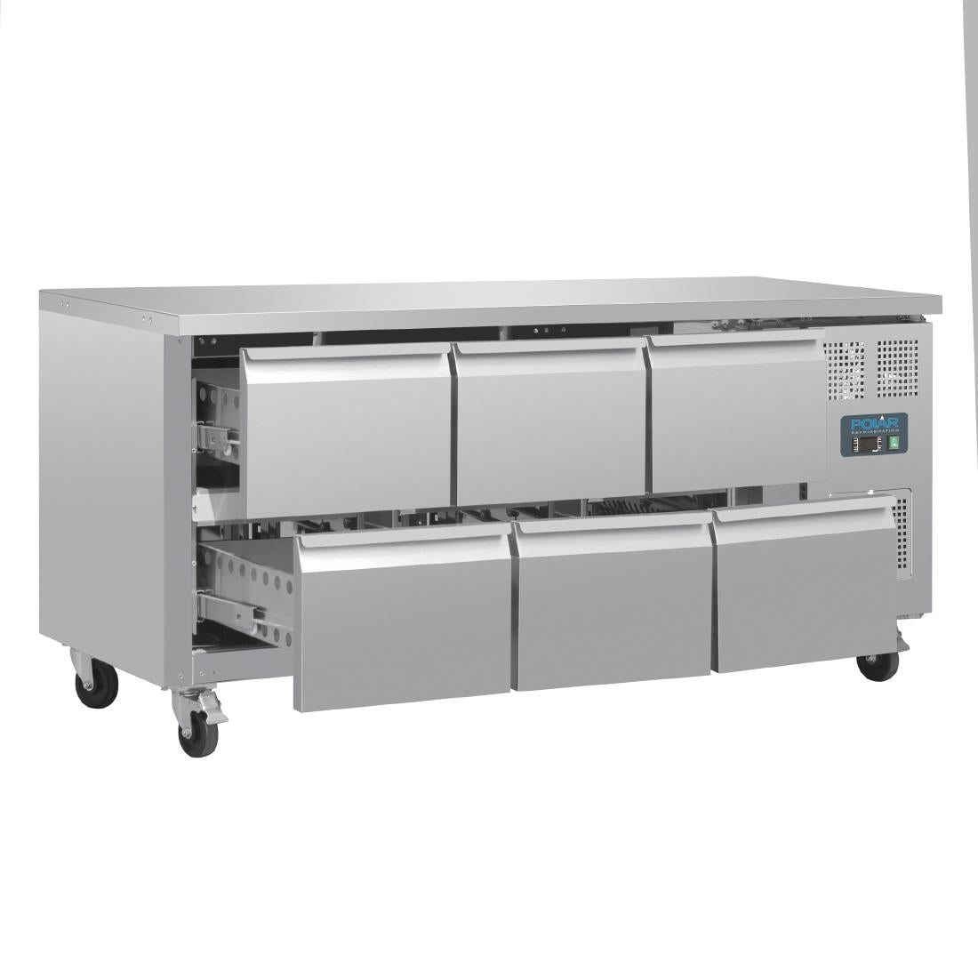 Polar U - Series Six Drawer Gastronorm Counter Fridge DA548 - A - Whisk Hospitality - DA548-A
