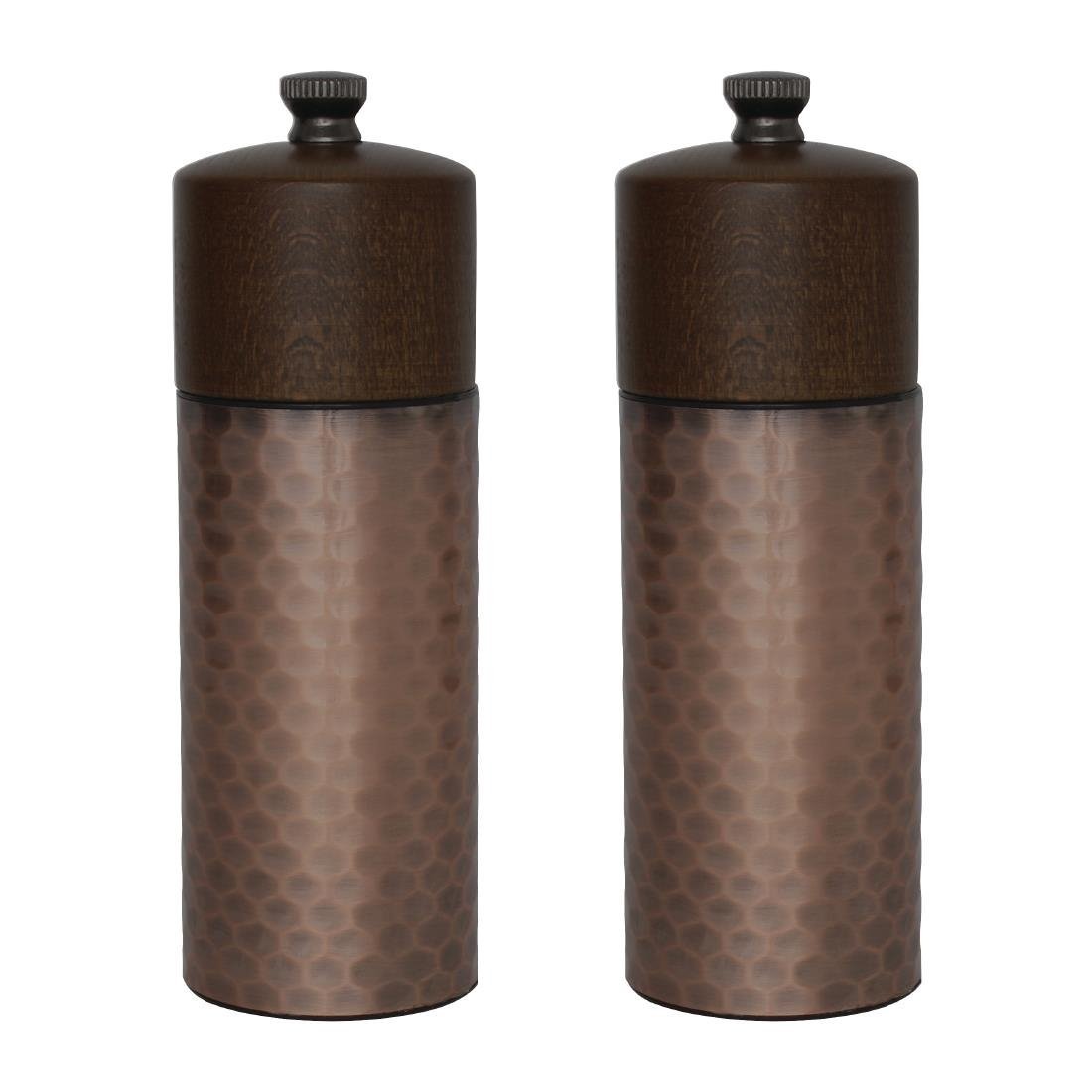 Olympia Copper Wood Mill Set - 150mm 6" (Set 2) CR689 - Whisk Hospitality - CR689