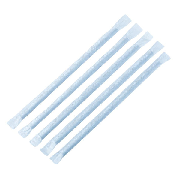 Fiesta Compostable Wrapped Bendy Paper Straw Black - 210mm 6mm (Pack 250) FP444 - Whisk Hospitality - FP444