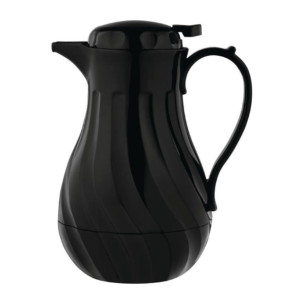 Olympia Insulated Swirl Jug Black - 2Ltr GL970 - Whisk Hospitality - GL970