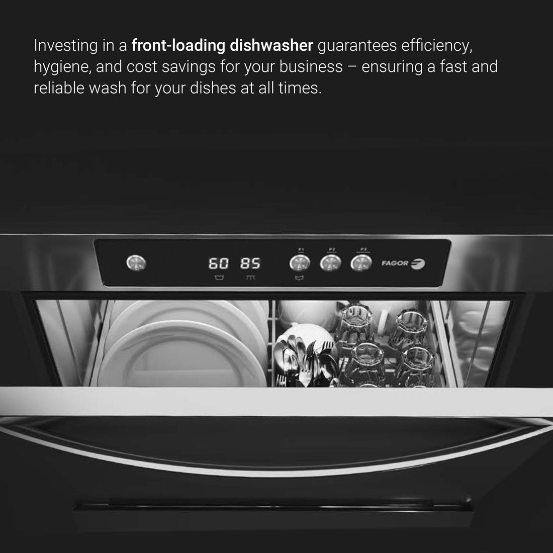 Fagor iNova Concept Front Loading Dishwasher - WUC - 502TBD - Whisk Hospitality - WUC-502TBD
