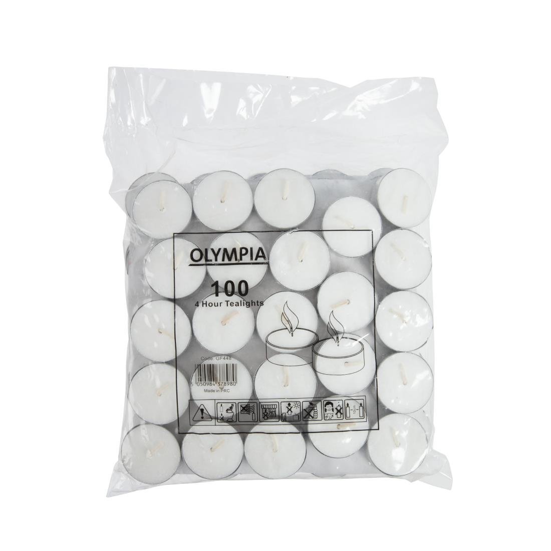 Olympia 4 hour Tealight (Bag 100) GF448 - Whisk Hospitality - GF448