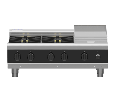 Waldorf Bold Rnlb8609G B 900Mm Gas Cooktop Low Back Version Bench Model - Whisk Hospitality - RNLB8609G-B