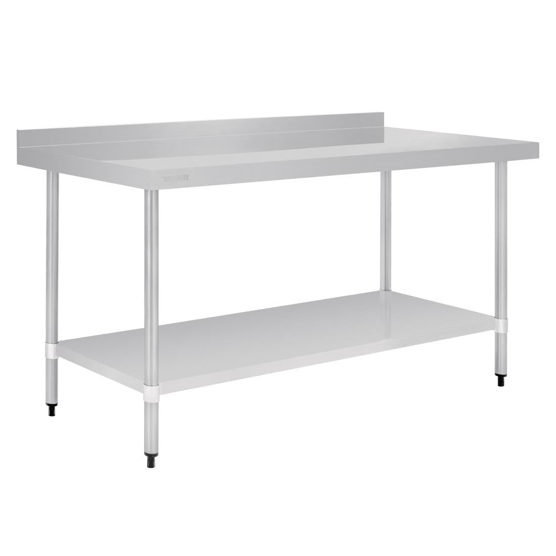 Vogue Table with Upstand St/St - 1800x700x900mm 70 3/4x27 1/2x35 1/2" GJ509 - Whisk Hospitality - GJ509