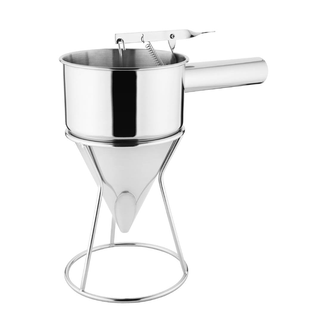 Vogue Stainless Steel Piston Funnel GG759 - Whisk Hospitality - GG759