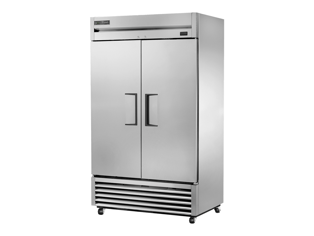 True Refrigeration Upright Foodservice Freezer 2 Full Solid Swing Doors - T - 43F - HC - Whisk Hospitality - T-43F-HC
