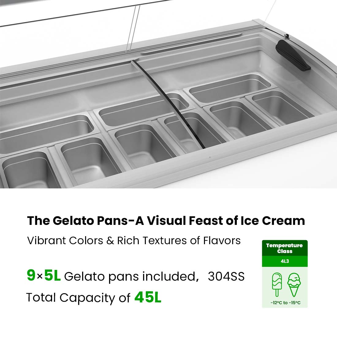 Thermaster 400L Gelato Display - SD - 415P - Whisk Hospitality - SD-415P