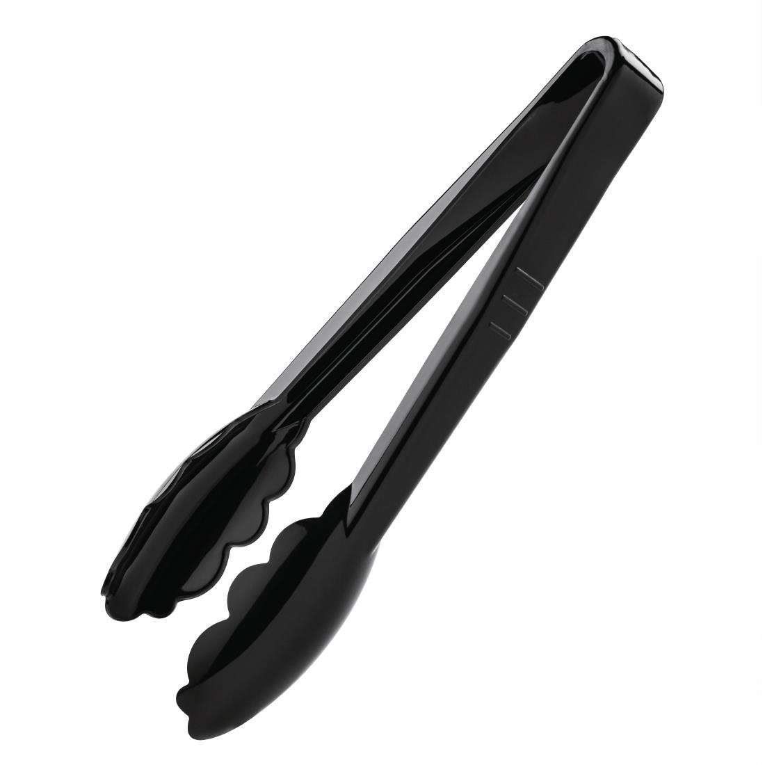 Vogue Tongs Black - 230mm 9" P924 - Whisk Hospitality - P924