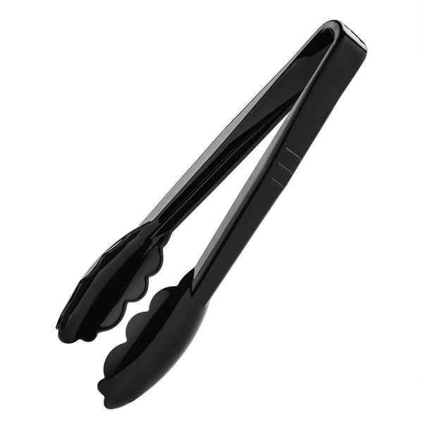 Vogue Tongs Black - 230mm 9" P924 - Whisk Hospitality - P924