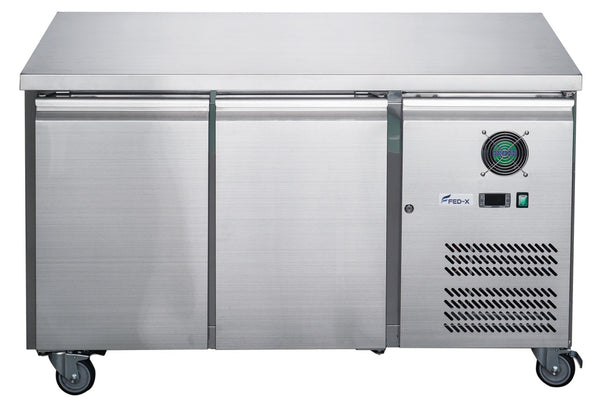 FED - X S/S Two Door Bench Fridge - XUB7C13S2V - Whisk Hospitality - XUB7C13S2V