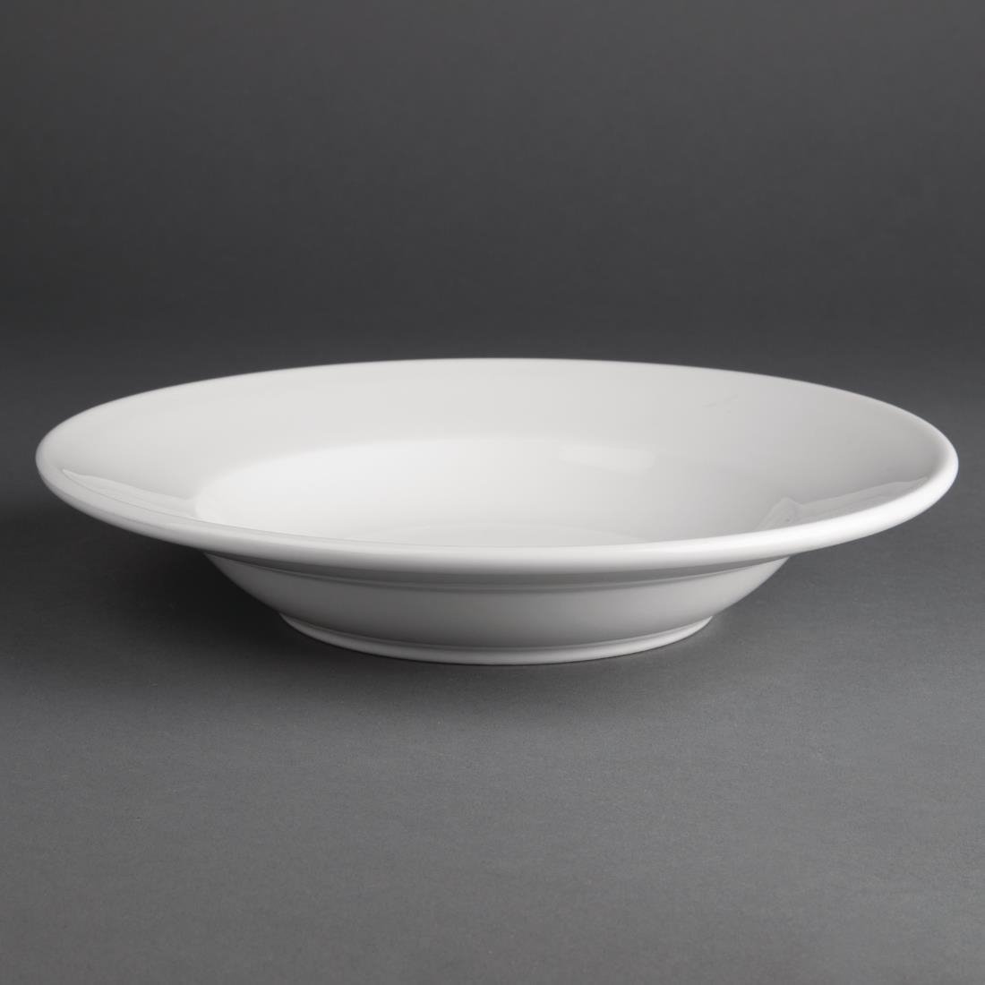 Olympia Athena Rimmed Soup/Pasta Bowl - 210ml/ 228mm (Box 6) CC214 - Whisk Hospitality - CC214