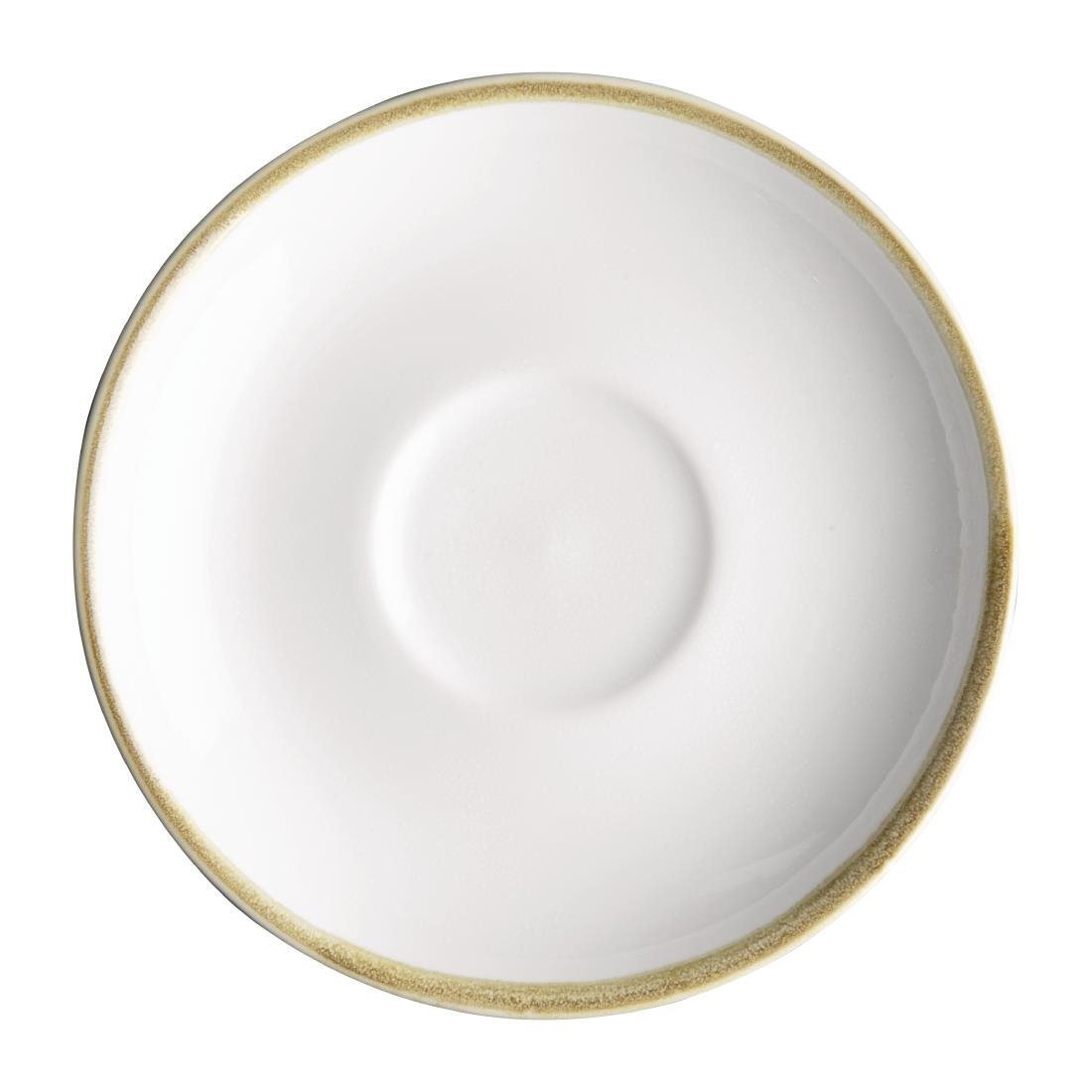 Olympia Kiln Chalk Saucer (for FB990) - 160mm (Box 6) FB991 - Whisk Hospitality - FB991