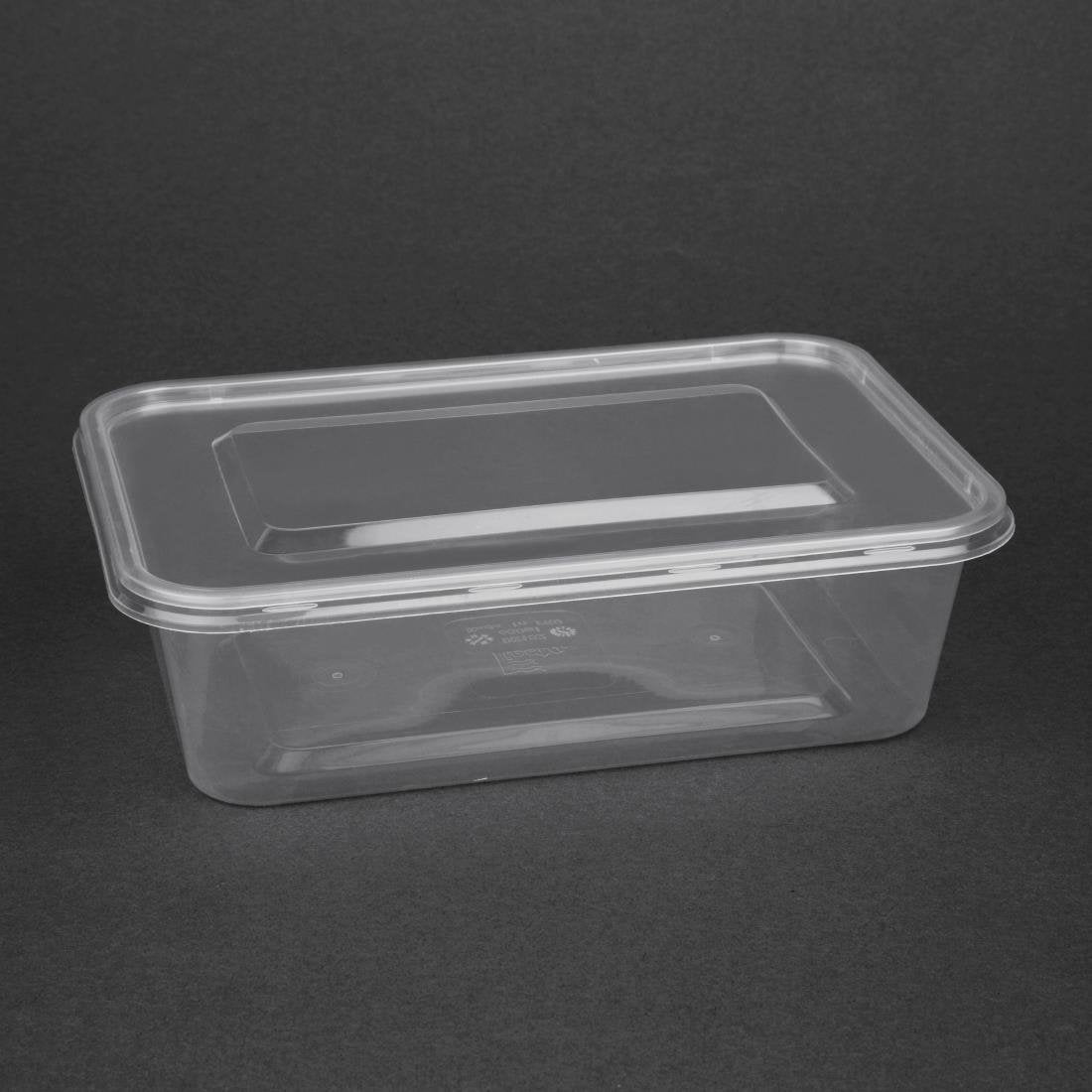 Fiesta Recyclable Microwave Plastic Container - 650ml with Lids (Box 250) DM182 - Whisk Hospitality - DM182