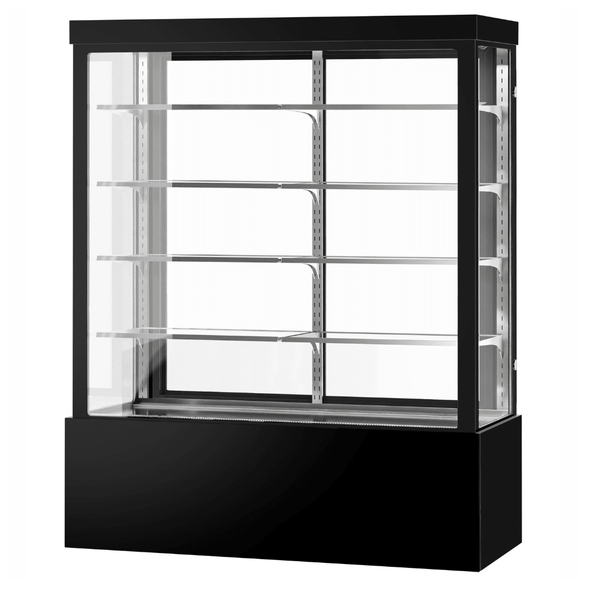 Bonvue Noir Grand 1800mm 4 Shelves Square Cake Display Cabinet CVS180-4B - Whisk Hospitality - CVS180-4B