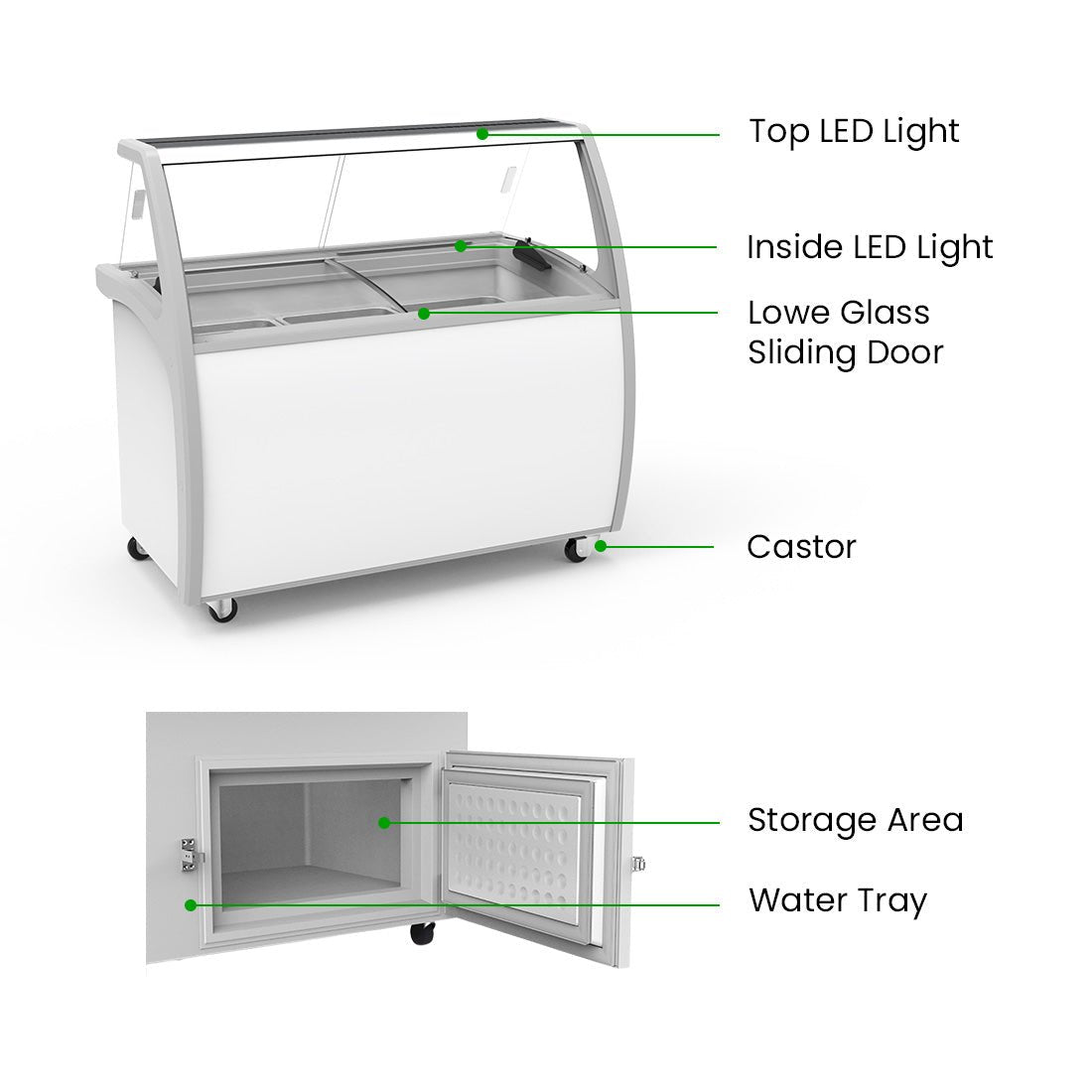 Thermaster 400L Gelato Display - SD - 415P - Whisk Hospitality - SD-415P