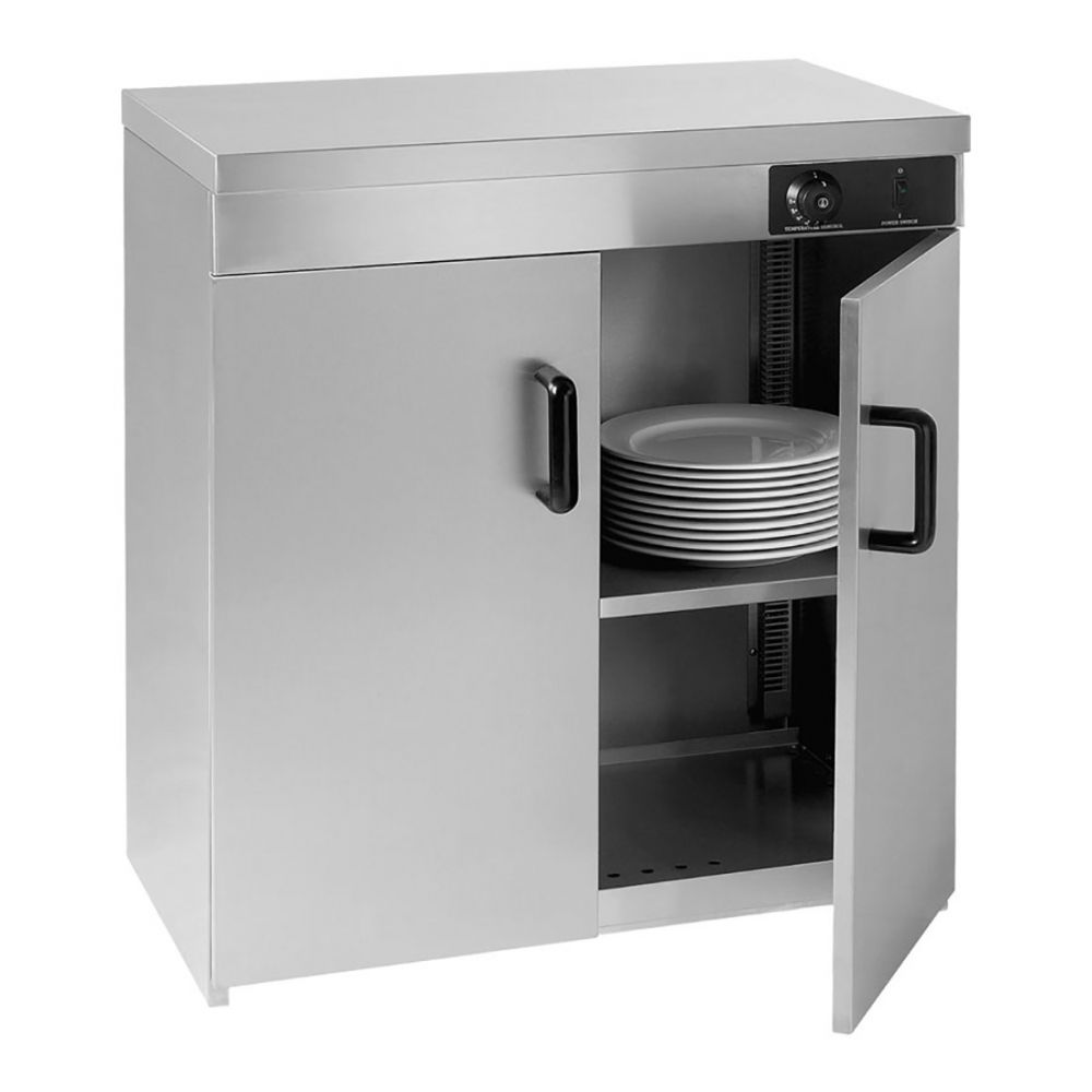 Stainless Steel Double Cabinet Plate Warmer 120 Plates PW - DE - Whisk Hospitality - PW-DE