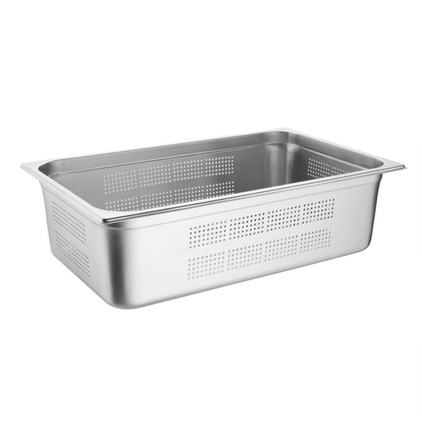 Vogue Heavy Duty St/St Perforated - GN 1/1 150mm CU519 - Whisk Hospitality - CU519
