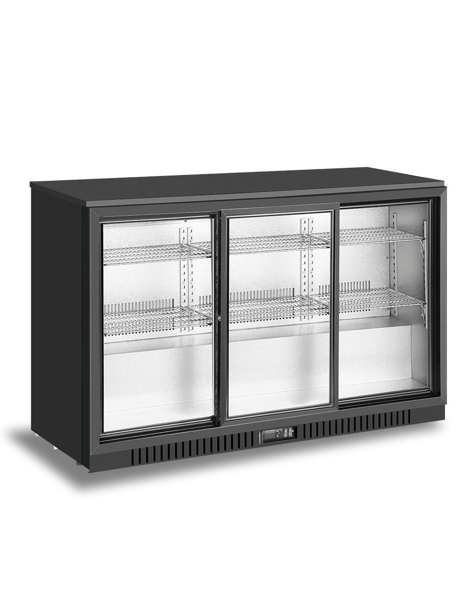 Atosa 3 sliding doors back bar cooler - Whisk Hospitality - BB-330SEC