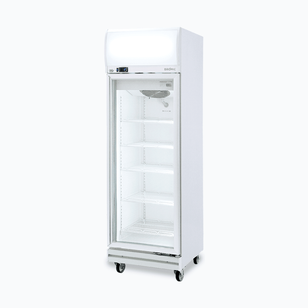 Bromic Upright Display Fridge - 444L - 1 Door - Flat Glass - Lightbox - Whisk Hospitality - GD0500LF