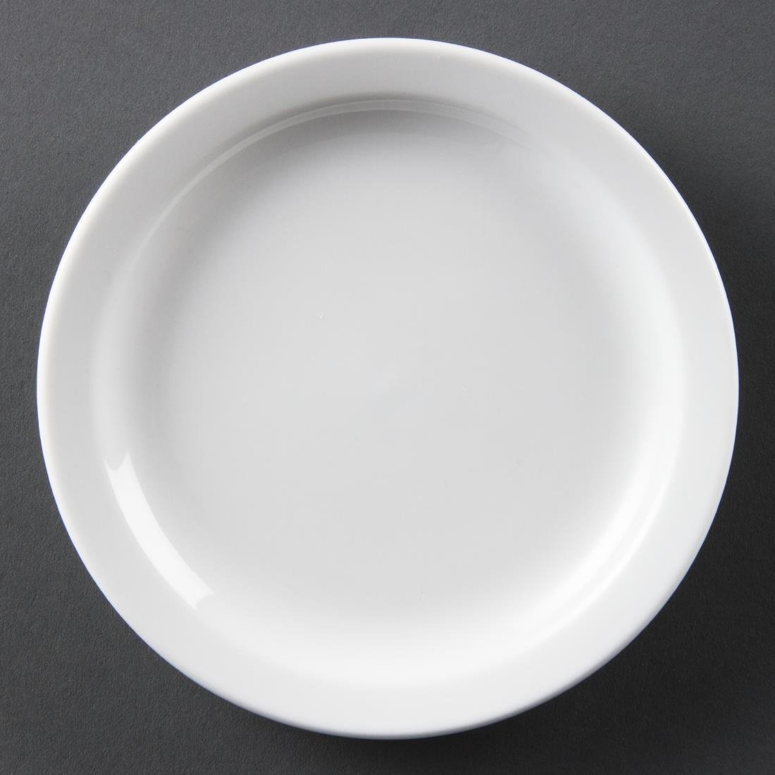 Olympia Whiteware Narrow Rimmed Plate - 15cm 6" (Box 12) CB486 - Whisk Hospitality - CB486
