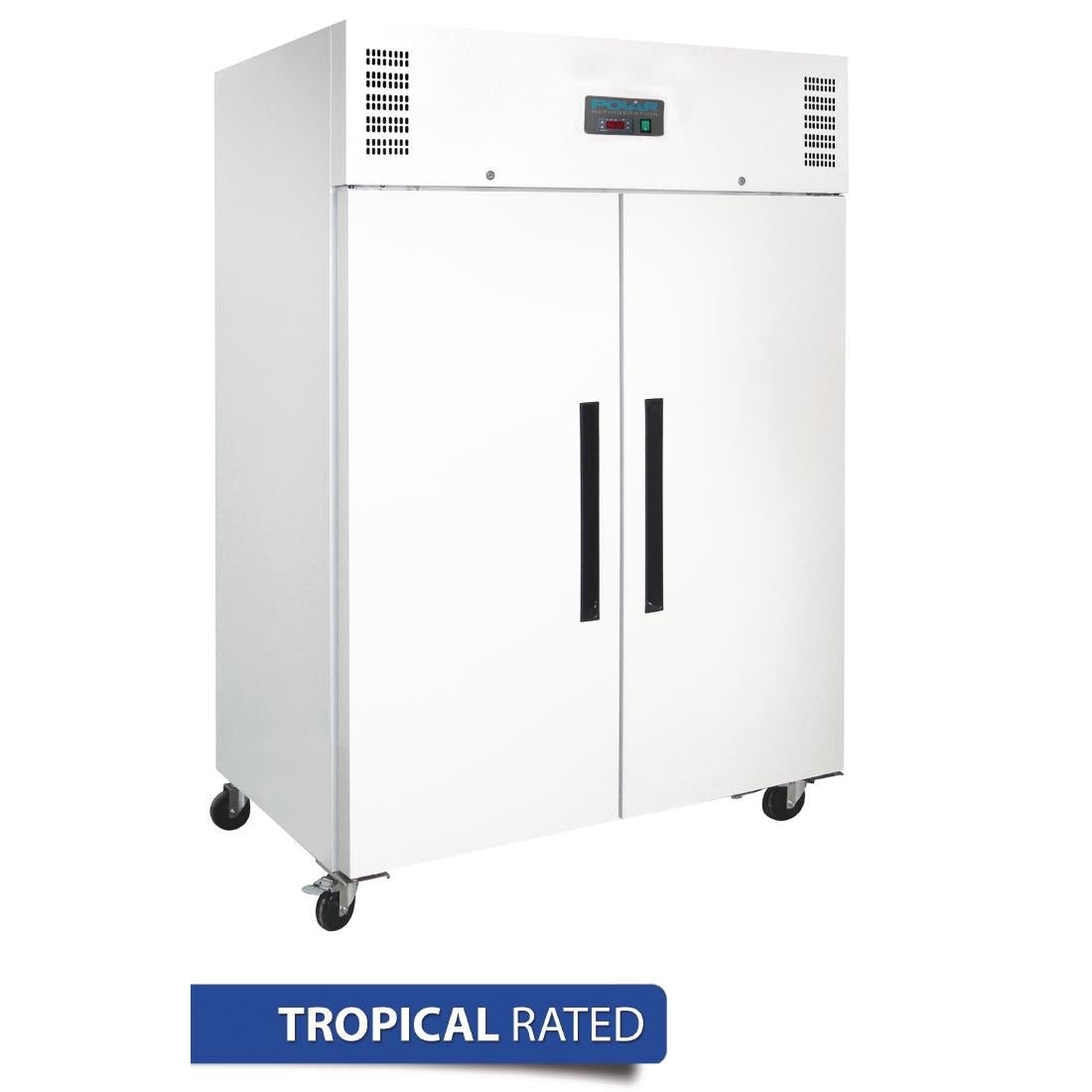 Polar G - Series Solid 2 Door Upright Freezer White Exterior - 1200Ltr DL897 - A - Whisk Hospitality - DL897-A